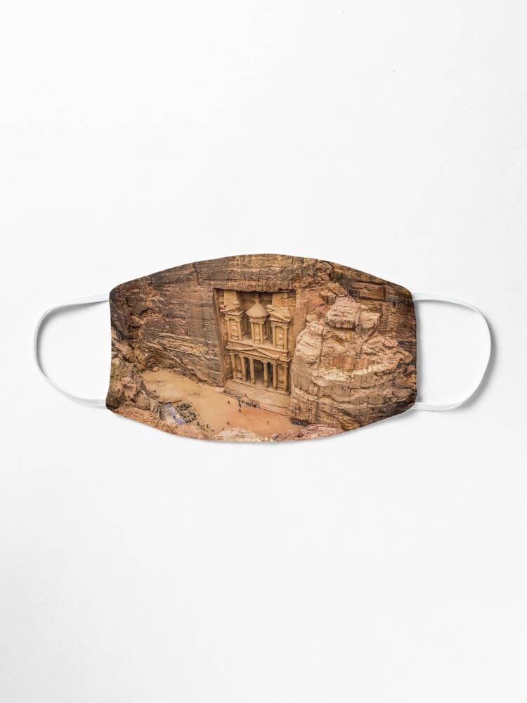 Alternate view of Petra, Jordan Face Mask: Wonders of the World Mask