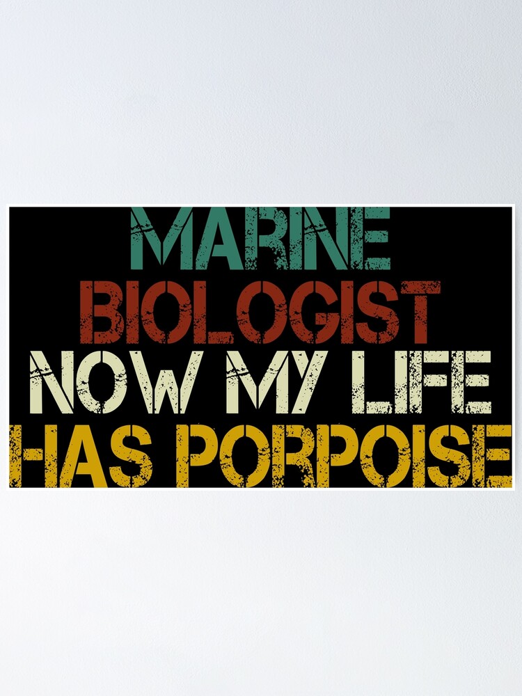 " Marine Biologist now my life has porpoise / Marine Biologist student