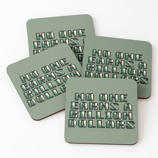 Item preview, No One Earns A Billion Dollars Cross Stitch Pixel Art designed and sold by CrossStitchQ.