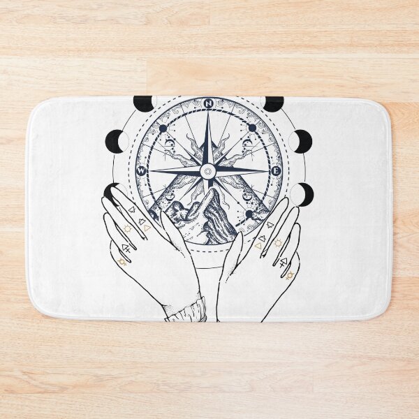 Item preview, Moon Phases with Compass and Hands designed and sold by Ninjawhere.