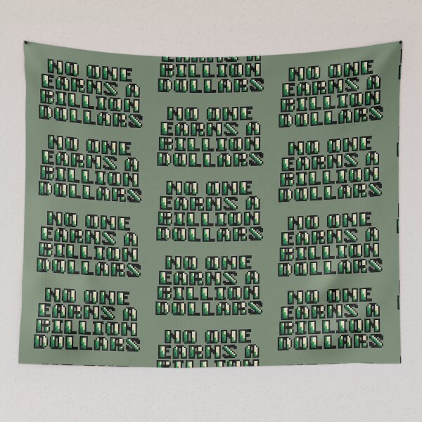 Item preview, No One Earns A Billion Dollars Cross Stitch Pixel Art designed and sold by CrossStitchQ.