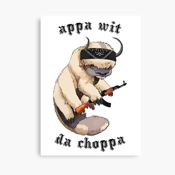 Appa With A Choppa Canvas Print