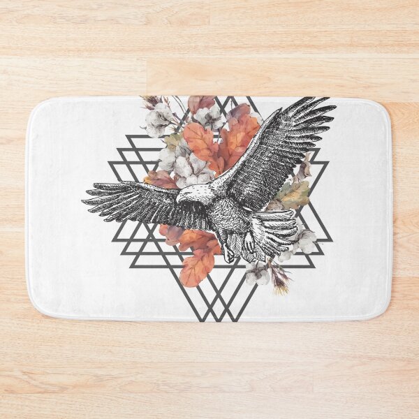 Item preview, Geometric Eagle and Flowers designed and sold by Ninjawhere.