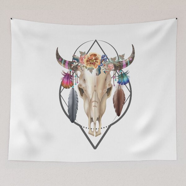 Item preview, Geometric and Bison Skull designed and sold by Ninjawhere.