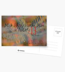 be a happy human bean in twenty13 © Vicki Ferrari Postcards