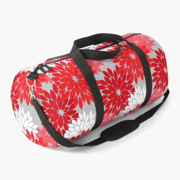 Item preview, Modern Floral Kimono Print, Coral Red and Gray  designed and sold by Marymarice.