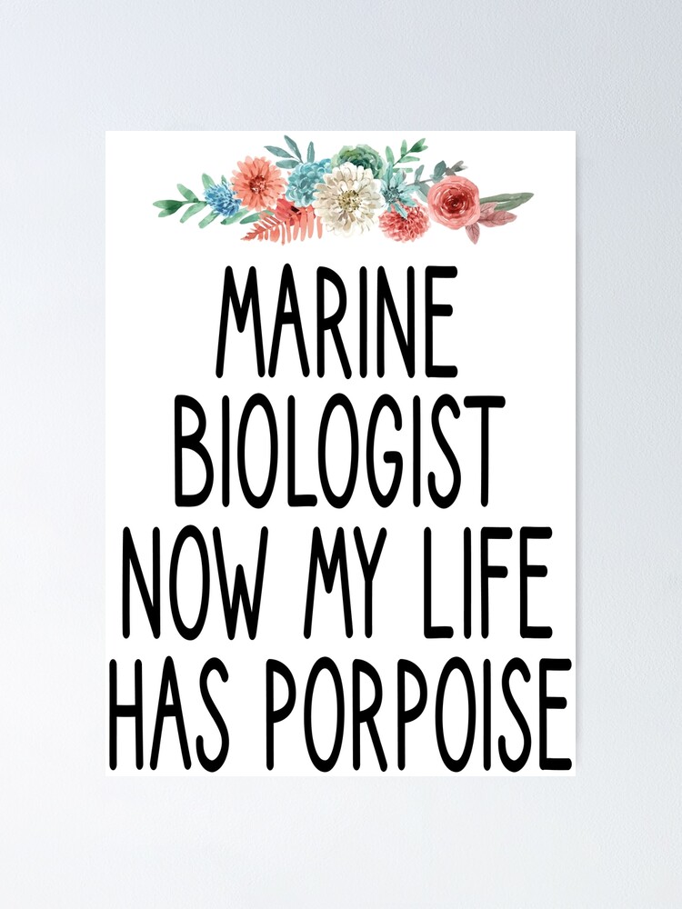 "Marine Biologist now my life has porpoise / Marine Biologist student