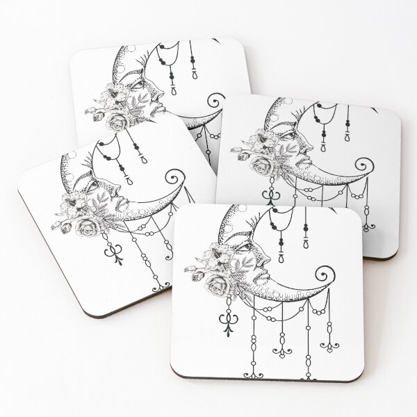 Item preview, Moon and Flowers designed and sold by Ninjawhere.