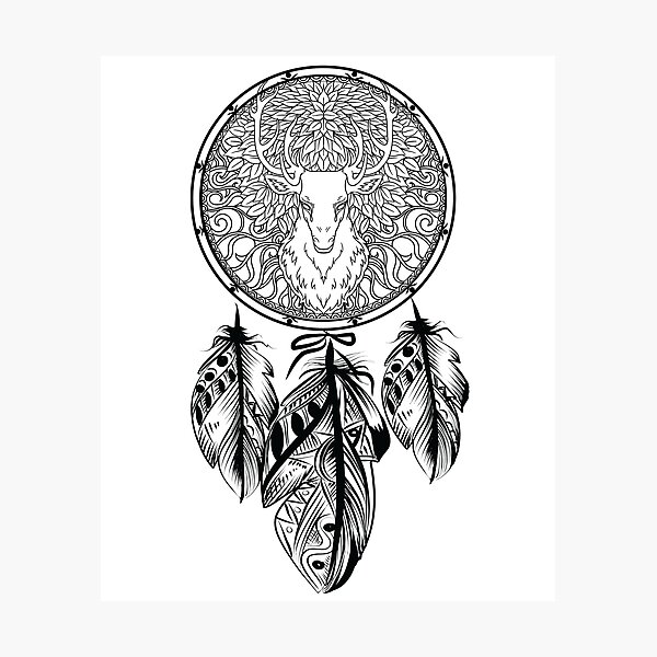 Item preview, Stag Head and Dreamcatcher designed and sold by Ninjawhere.