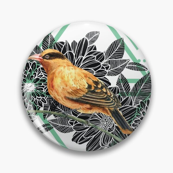 Item preview, Geometric and Bird with Flowers designed and sold by Ninjawhere.