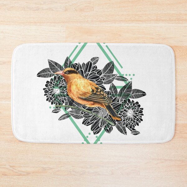Item preview, Geometric and Bird with Flowers designed and sold by Ninjawhere.