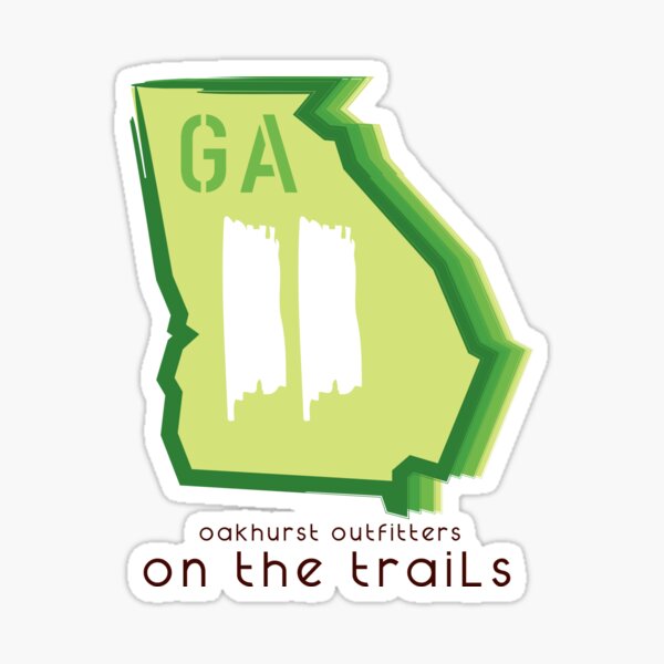 Oakhurst Outfitters - On the Trails - Hiking tee-shirt Sticker