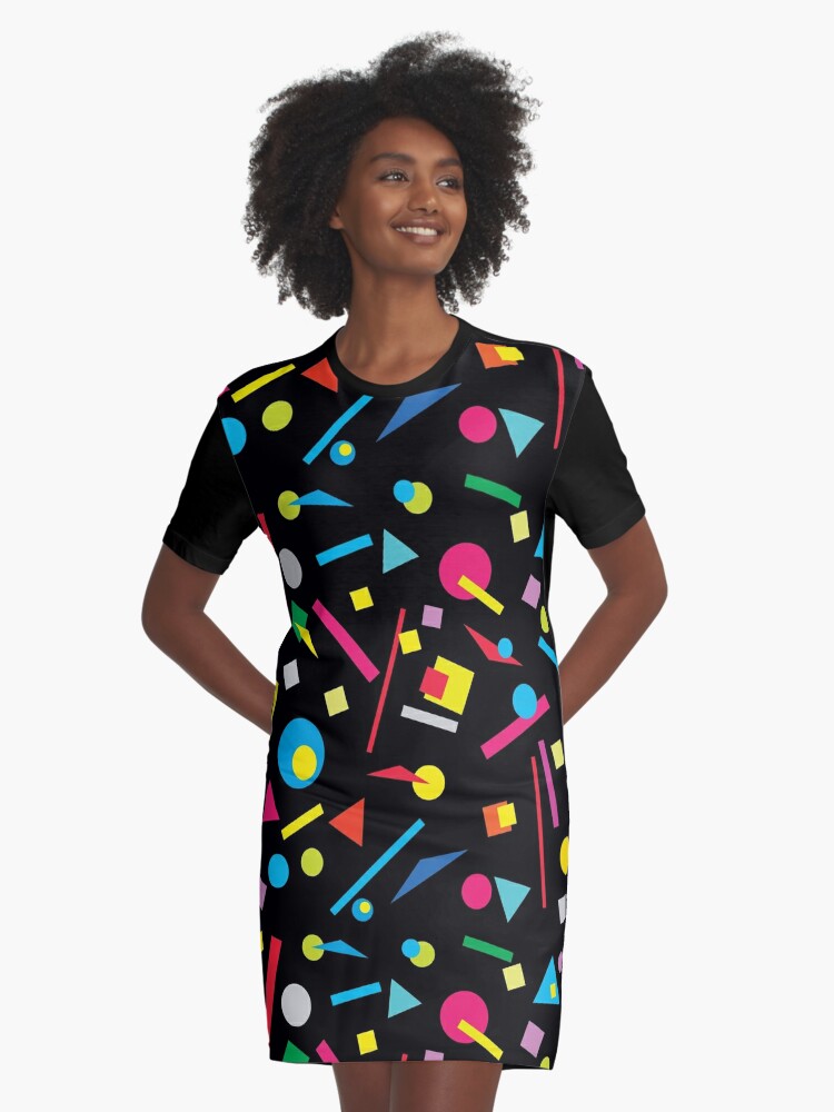 Vestido «Blitz de los 80 - Formas retro de colores Clásicos de los 80 y 90 - RS # 4» de | Redbubble