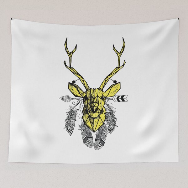 Item preview, Stag Head and Feathers designed and sold by Ninjawhere.