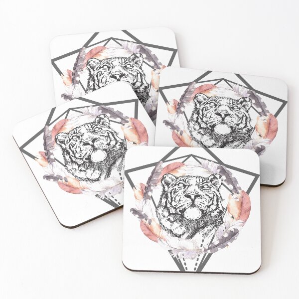 Item preview, Geometric and Tiger Head designed and sold by Ninjawhere.