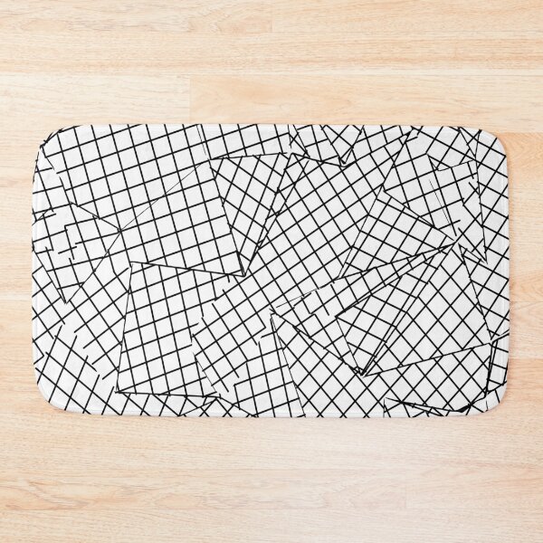 Item preview, geometric square pattern abstract background in black and white designed and sold by Mrvell.