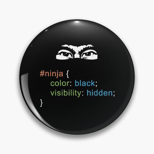 Item preview, Hidden Ninja With A Css Code Gift Idea For Developers Frontend designed and sold by youneszahrane.