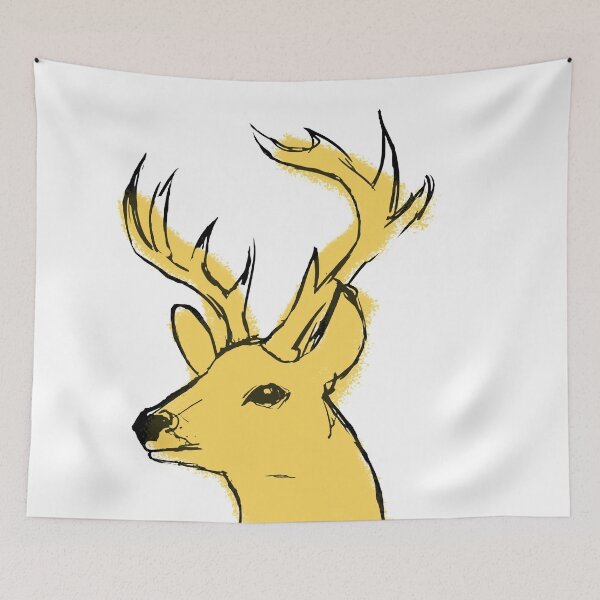 Item preview, yellow deer designed and sold by GlowDoodles.