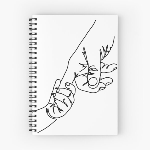Item preview, Child holds parent by finger in black designed and sold by SibMa.