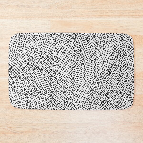 Item preview, geometric square shape pattern abstract background in black and white designed and sold by Mrvell.