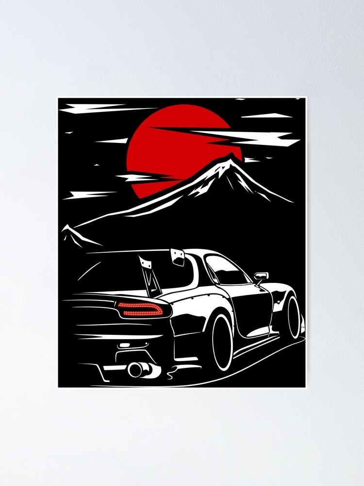 Amazon｜TTOOXZ JDM カーポスター RX7 ドラッグレーシング
