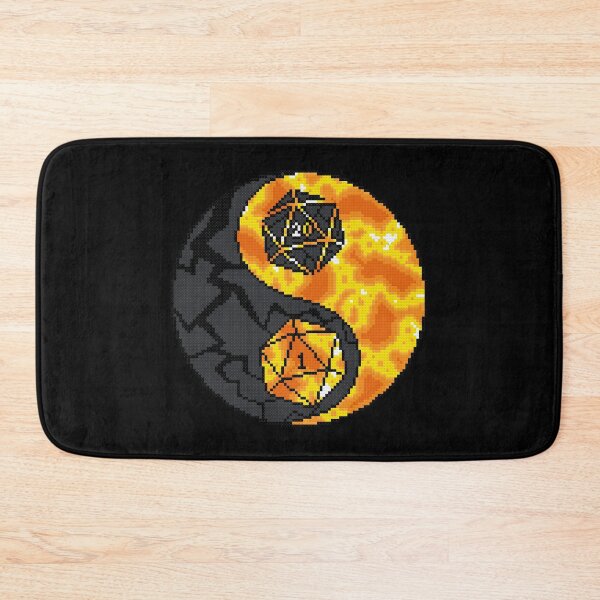 Item preview, D20 Lava Yin Yang Cross Stitch designed and sold by CrossStitchQ.