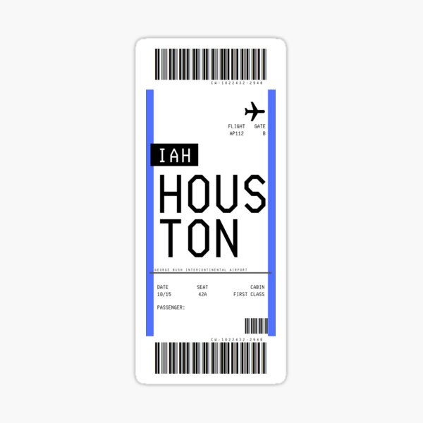 Item preview, Houston Boarding Pass designed and sold by agethegreat.
