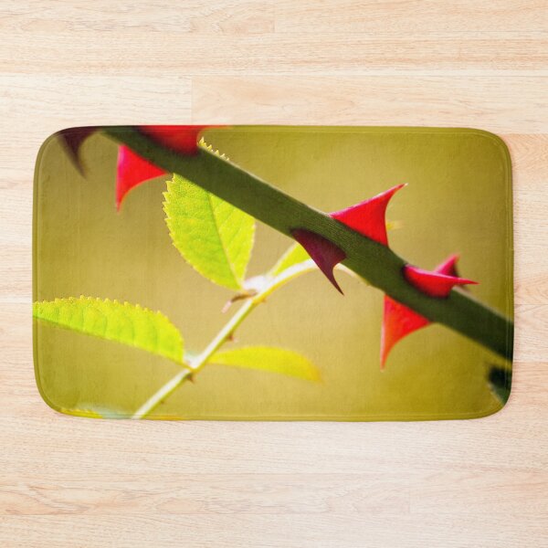 Item preview, Lime green rose leaves with red thorns designed and sold by FOLK ART FUSION by heidiannemorris.