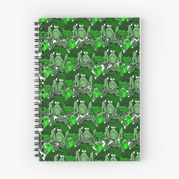 Item preview, Funny Frog Cartoon Green Pattern designed and sold by jaggerstudios.
