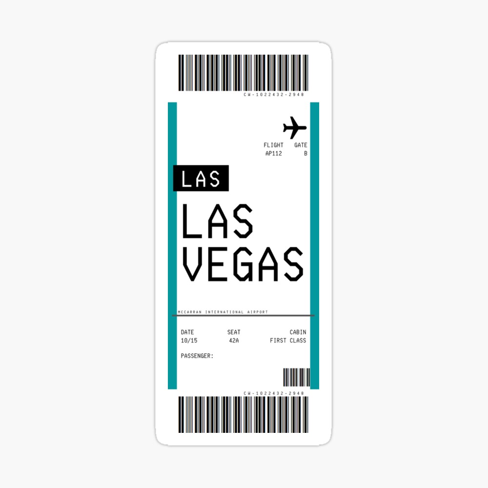 Las Vegas Boarding Pass iPhone Case - Blanc Space