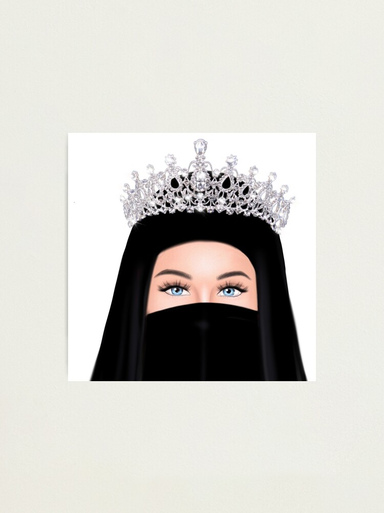 Niqab Beautiful Eyes Woman Queen Drawing Photographic Print By Imanitasong Redbubble