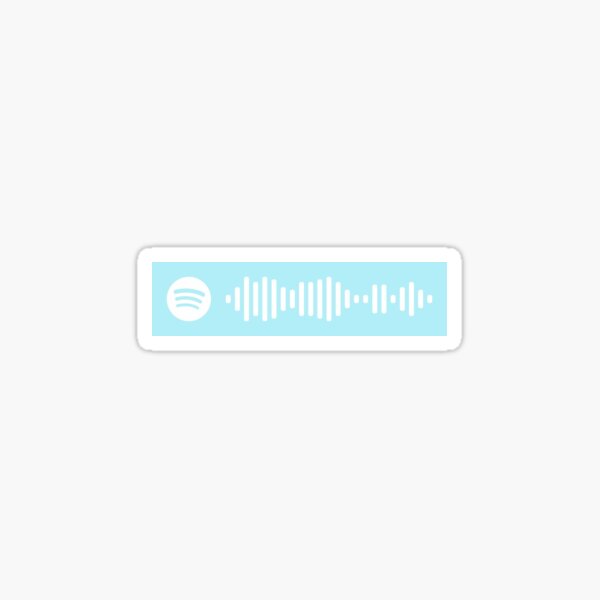 Everything I Wanted By Billie Eilish Spotify Code Sticker By Giannaxsticker Redbubble - billie eilish lovely ft khalid roblox id rmusic coder