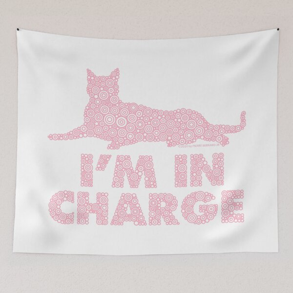 Item preview, I’m In Charge Cat Circle Design - Pink designed and sold by Pierre Bernard Jr.