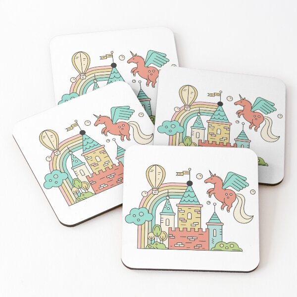 Item preview, Buntes Schloss Einhorn designed and sold by Hangrid-Work.