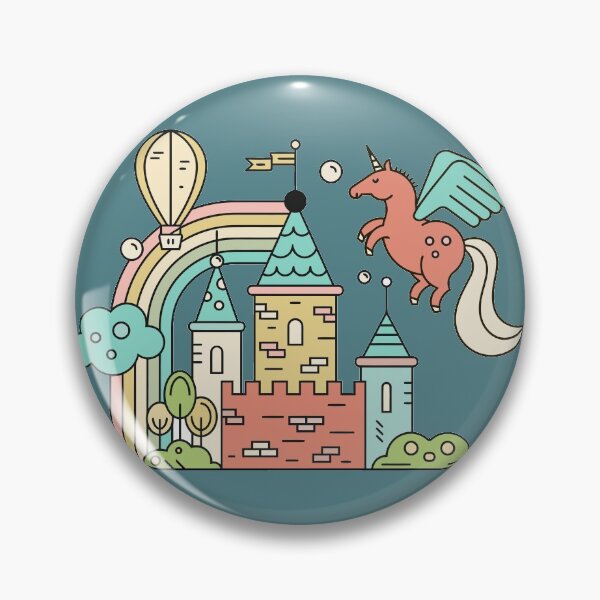 Item preview, Buntes Schloss Einhorn designed and sold by Hangrid-Work.