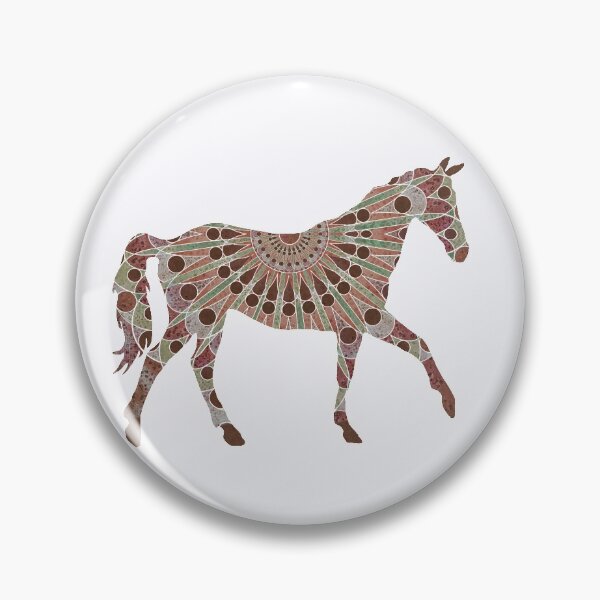 Item preview, One Brown Mandala Horse designed and sold by WatersEdgeGal.