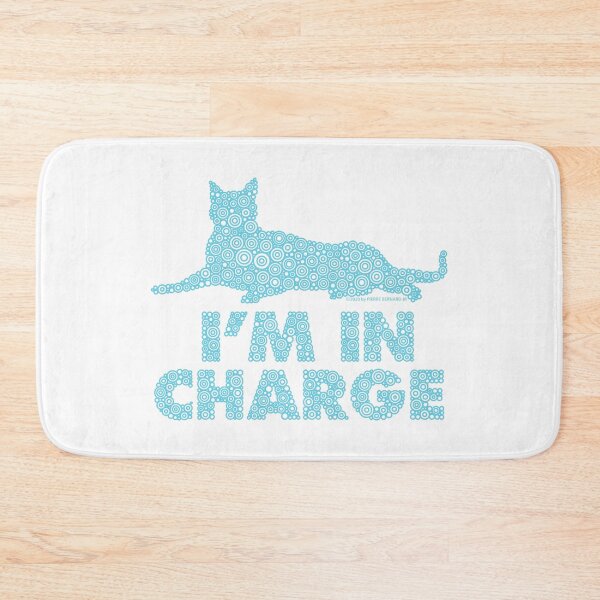 Item preview, I’m In Charge Cat Circle Design - Turquoise designed and sold by Pierre Bernard Jr.