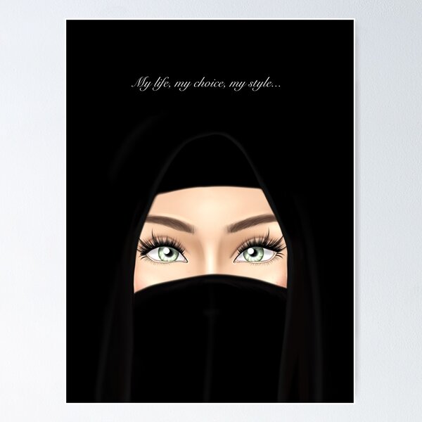 beatiful muslim anime niqab Poster for Sale by muslim-ah