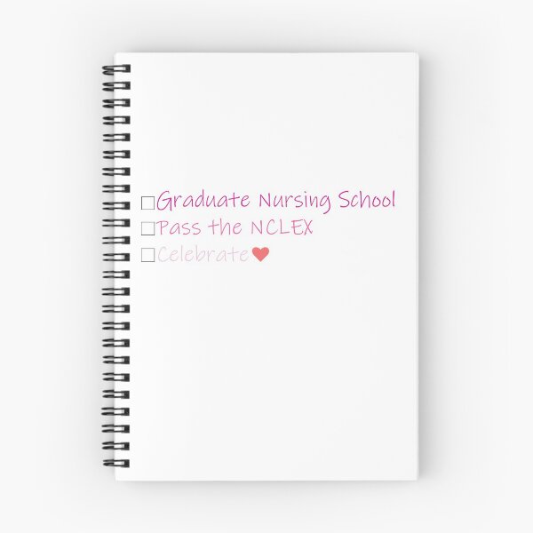 Item preview, Nursing School Check List in Pink designed and sold by ArtsyRabbit.