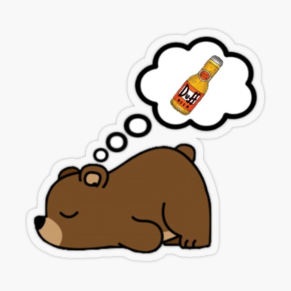 Drunks Bear Sticker for Sale by winhag