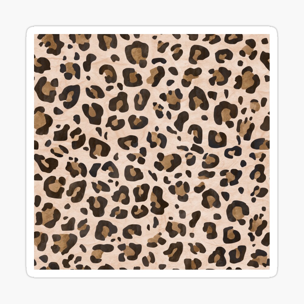 Green, Black and White Leopard Print All Over Animal Pattern | Poster