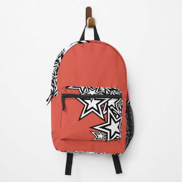 Item preview, Black & White Stars on Red Background designed and sold by Kiboune.