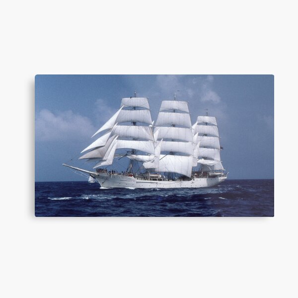 " Tall Ship En-Route " Metal Print