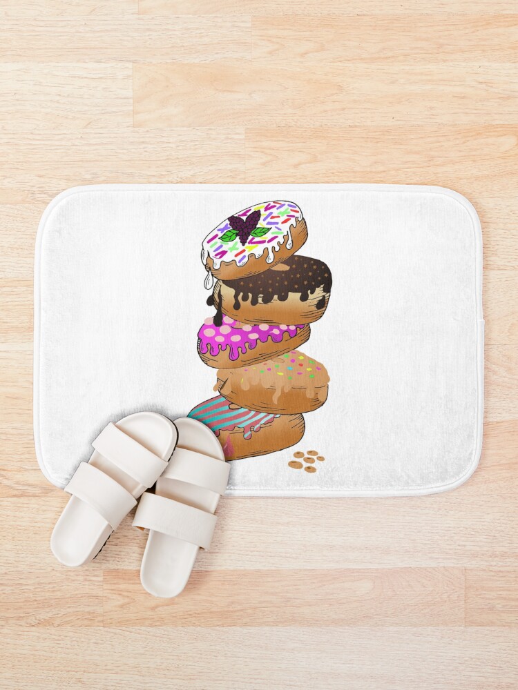 Thumbnail 1 of 6, Bath Mat, Donut Stack designed and sold by BatholomewMat.