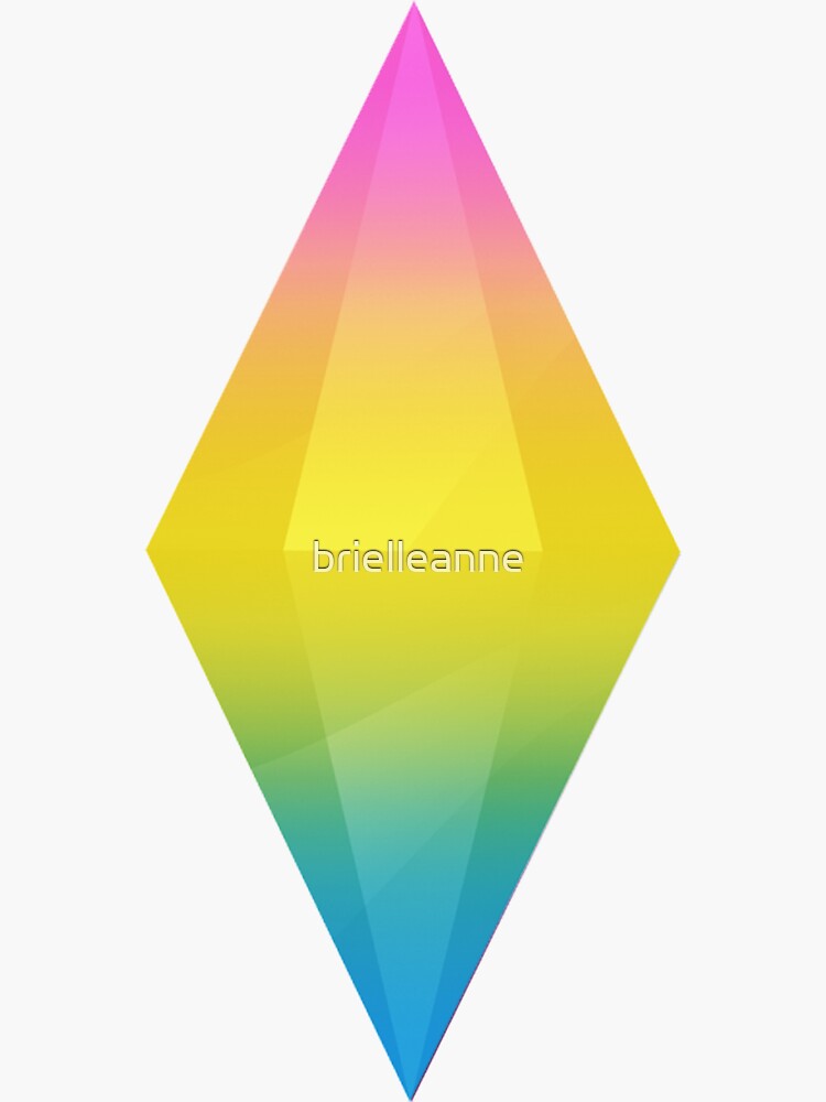 Pan Pride Plumbob Sticker For Sale By Brielleanne Redbubble