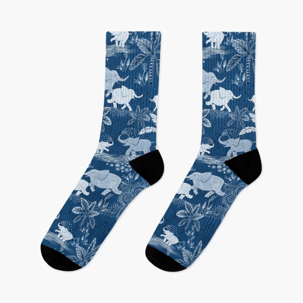 Item preview, Happy elephants in blue designed and sold by illaberekdesign.