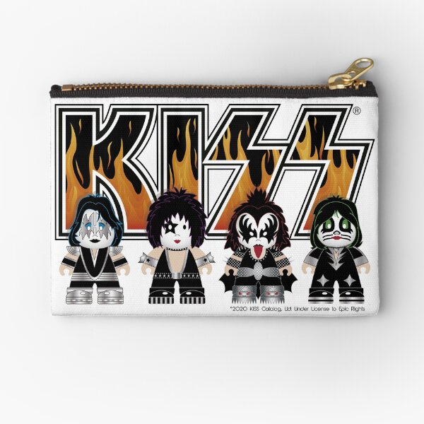 Kiss band - Logo Characters - Cute design for kids Zipper Pouch