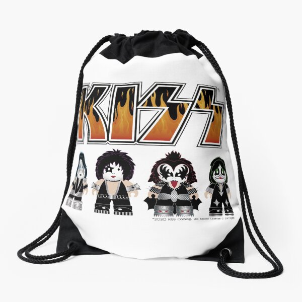 Kiss band - Logo Characters - Cute design for kids Drawstring Bag