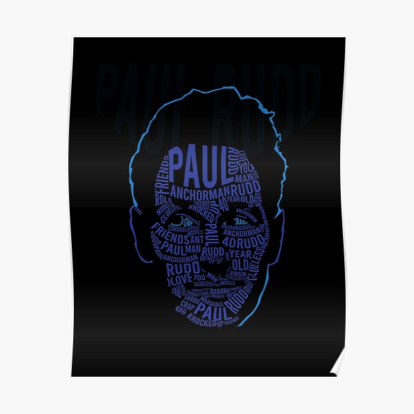"Paul Rudd word cloud" Poster by EchoMS Redbubble