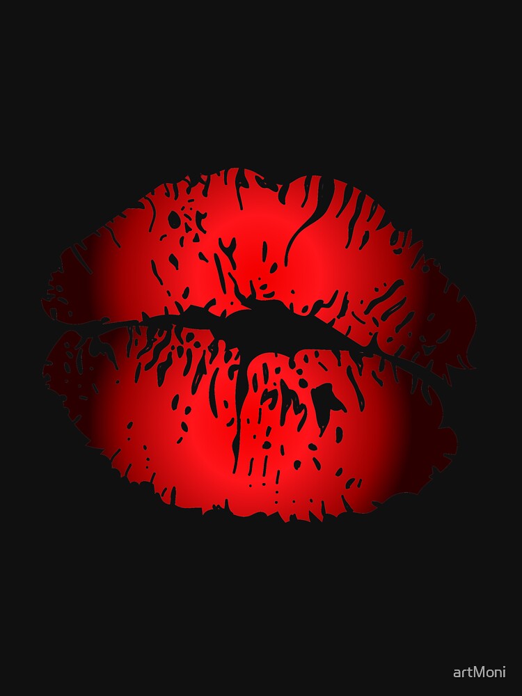 "Kiss lips" Tshirt by artMoni Redbubble